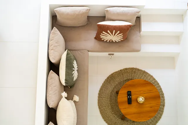 Sunken lounge inside the private villa
