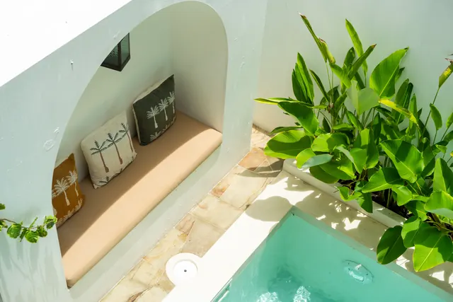 Quiet poolside corner of the private villa